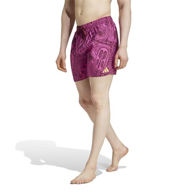 adidas adidas x FARM 3-Stripes Swim Shorts 5-Inch Mens