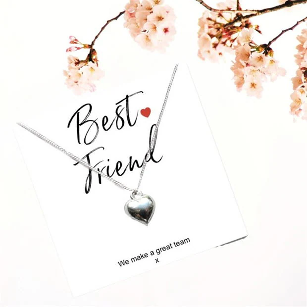 Aye Do Best Friend Mini Gift Hamper Silver Heart Necklace