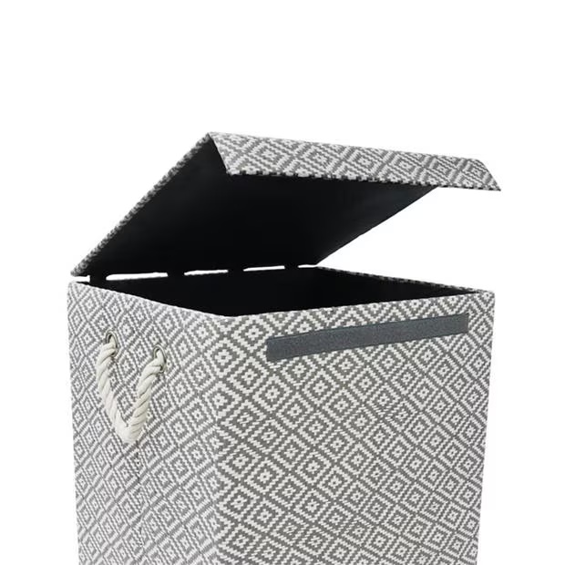 JVL Argyle Foldable Paper Laundry Hamper