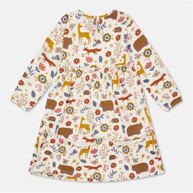 Lilly and Sid & Sid Multicoloured Animal Forest Print Dress