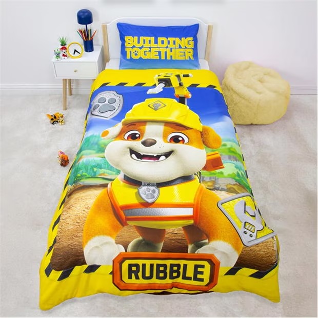 Paw Patrol Paw Patrol Rubble And Crew Single Panel Duvet