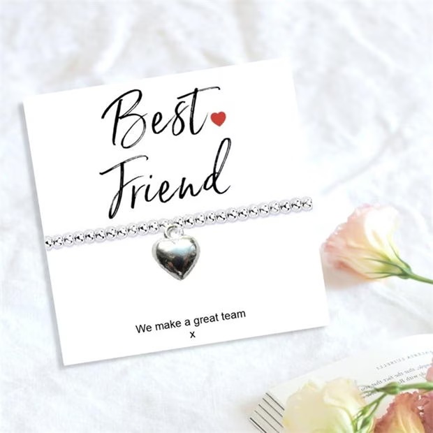 Aye Do Best Friend Mini Gift Hamper Silver Heart Bracelet