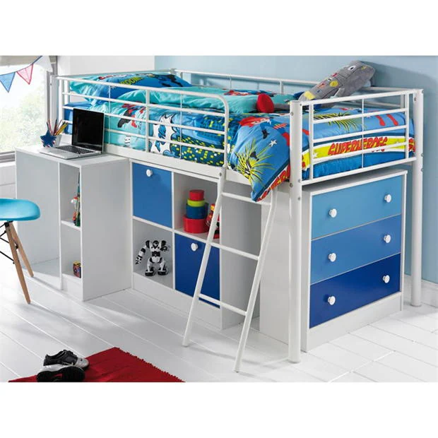 Homelife Mezzo Kids Mid Sleeper Storage Bed