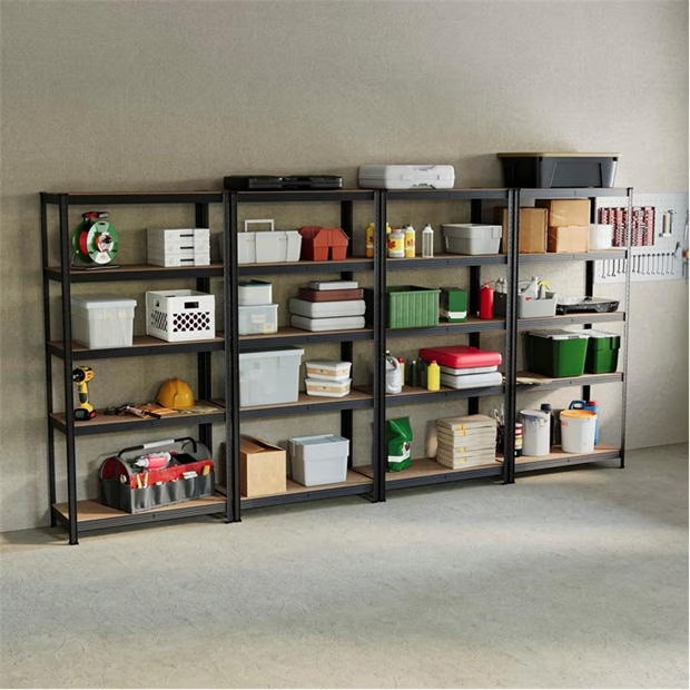 Lassic 5 Tier Heavy Duty Large Garage Shelves - 4 Bay