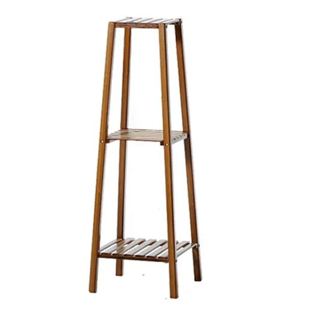 LIFE IDEAS 100cm Solid Wood 3-Tier Decorative Floor Rack