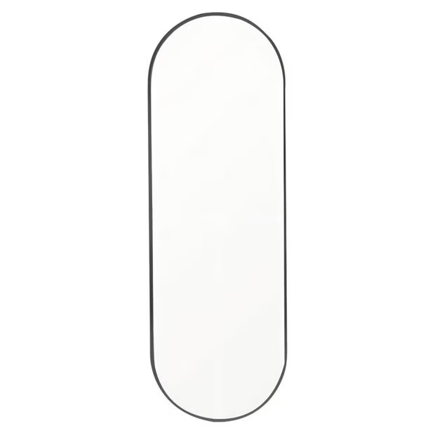 LIFE IDEAS Black Oval Frame Self-adhesive Full Length Mirror