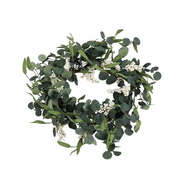 LIFE IDEAS 55cm Simulated Berry Eucalyptus Wreath