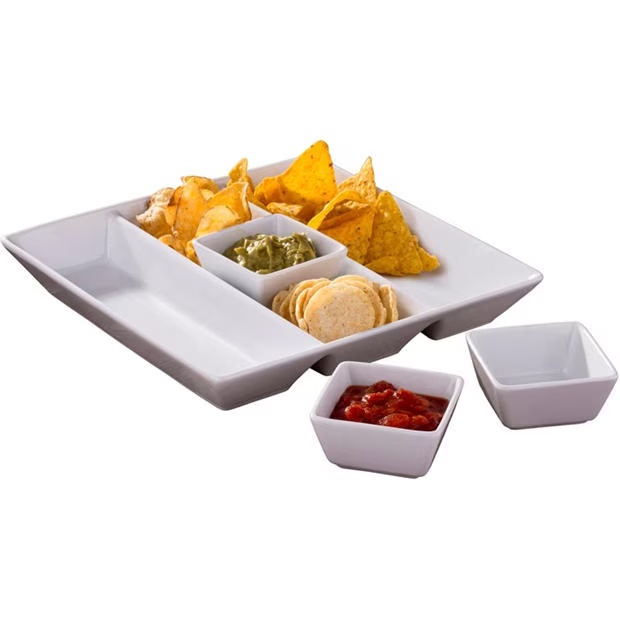 Waterside 4pc chip and dip trayset