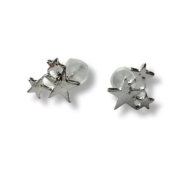 Aye Do Star Burst Silver Stud Earrings - NP-STDBstar