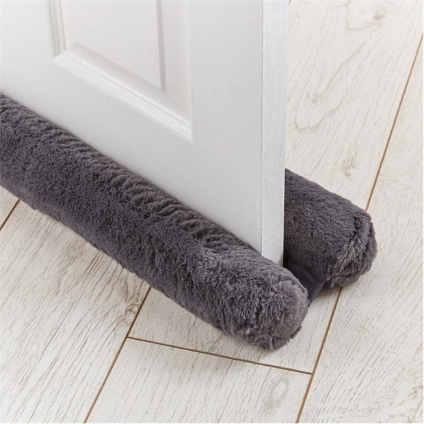 Catherine Lansfield Faux Fur Double Sided Under Door Draught Excluder