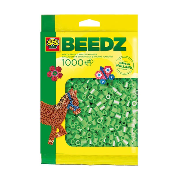 SES Creative Iron on beads 1000 mint green