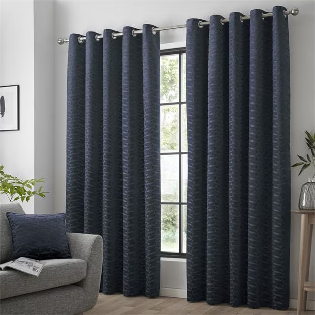 Appletree Loft Kilbride Cord Chenille Pair of Eyelet Curtains