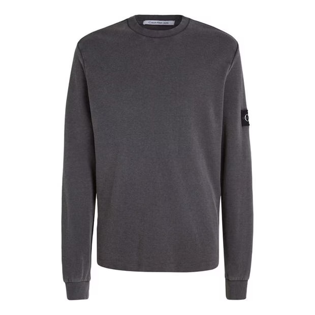 Calvin Klein Jeans Badge Waffle Long Sleeve T-Shirt