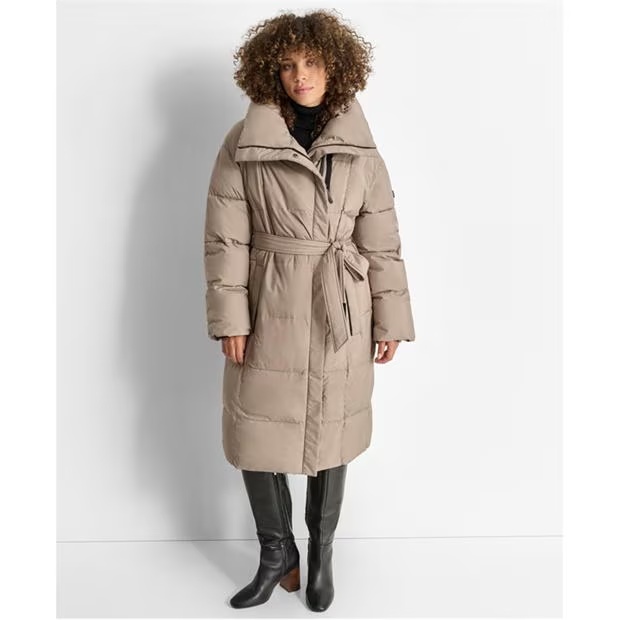 DKNY Belted Puffer Jacket