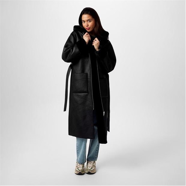 Jack Wills Long Shearling Jacket