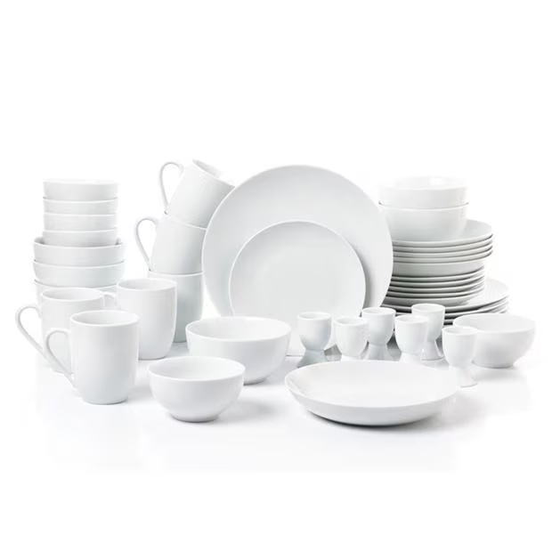 Waterside 42 Piece Simply White Coupe Dinner Set