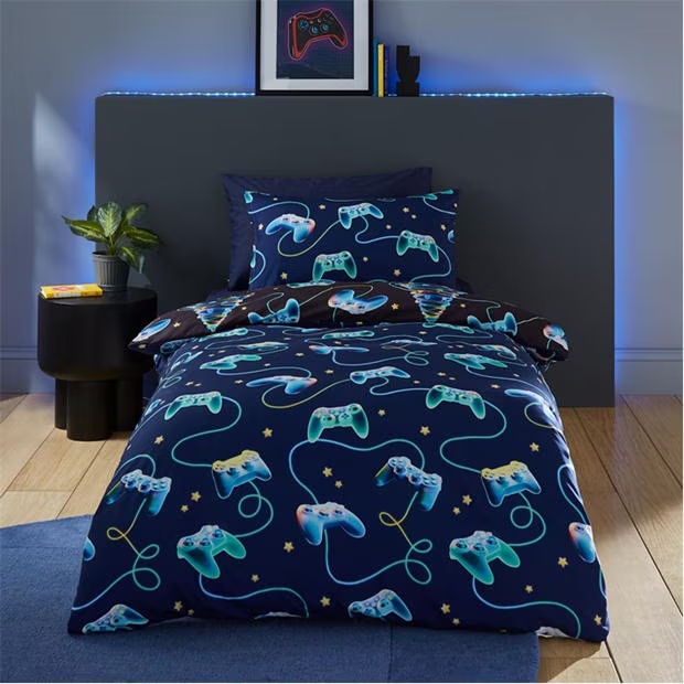 Catherine Lansfield Christmas Gamer So Soft Reversible Duvet Cover Set