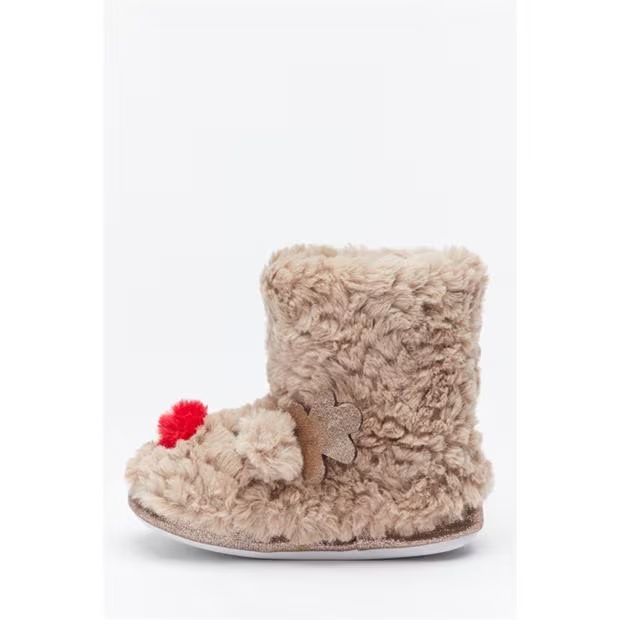 Be You Kids Christmas Reindeer Slippers