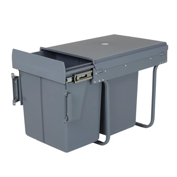 Charles Bentley Pull Out Kitchen Cupboard Bin 2 x 20L (40L)