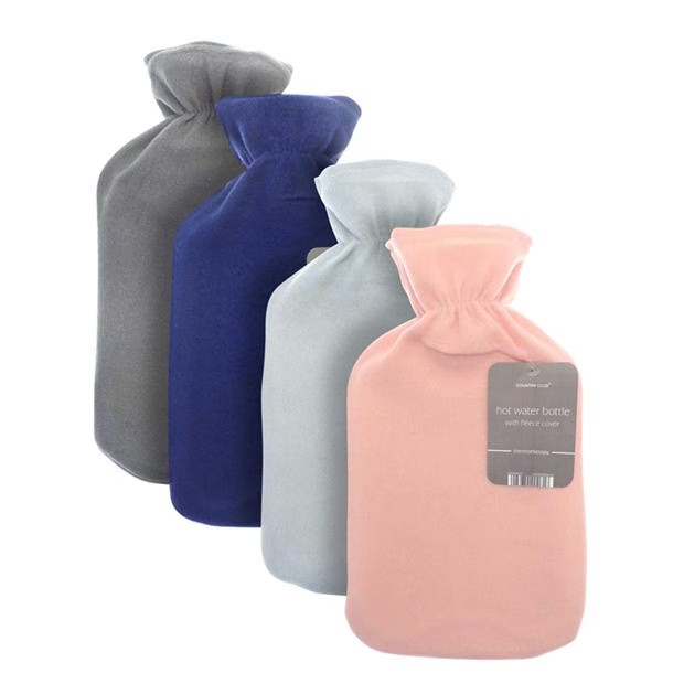 Country Club Hot Water Bottle with Everyday Plain Fleece Cover