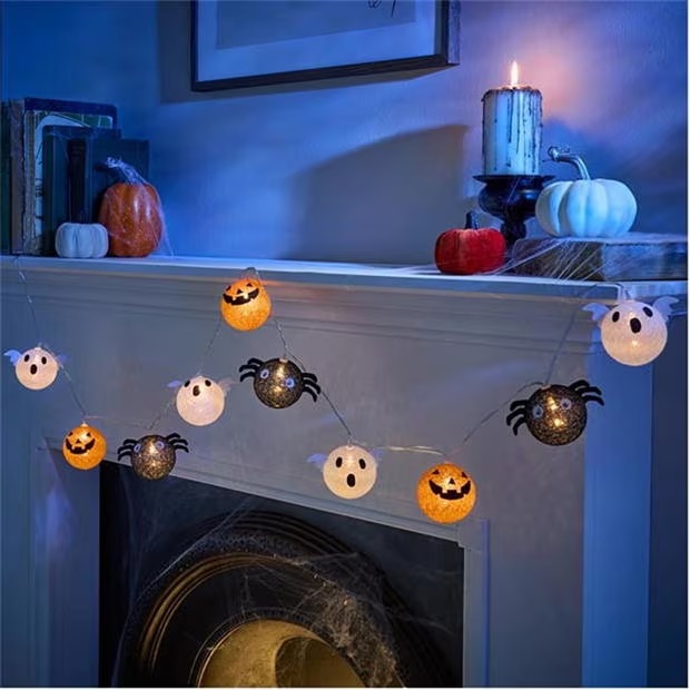 Star LED String Lights 53 Orange One size