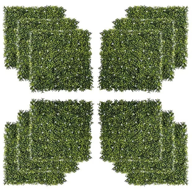 Outsunny 12PCS Artificial Boxwood Wall Panels 50cm x 50cm